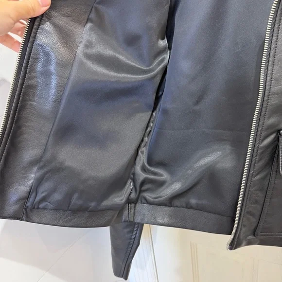 Abercrombie faux leather zip-up jeacket - Picture 6 of 8